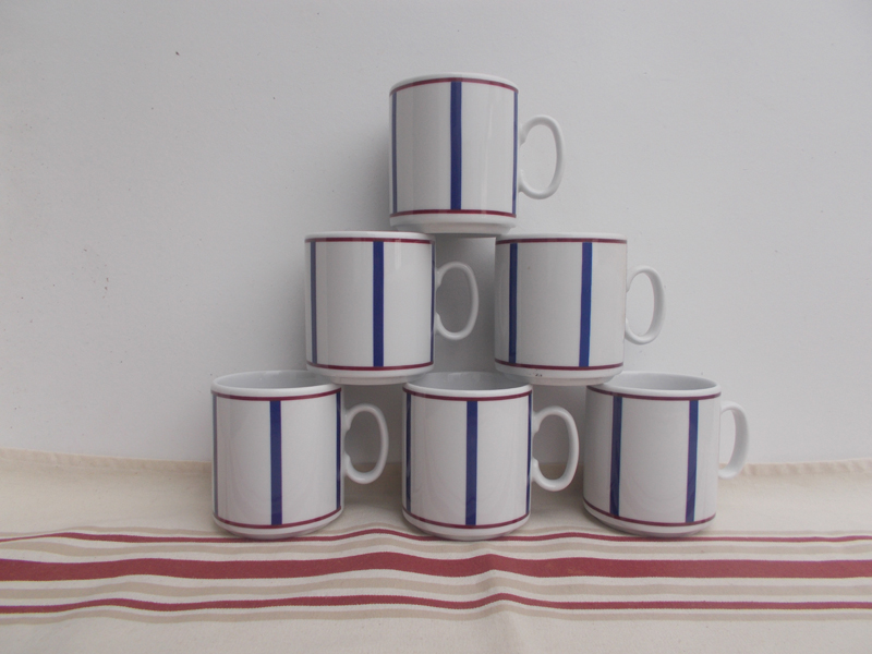 Ensemble de 6 mugs basque