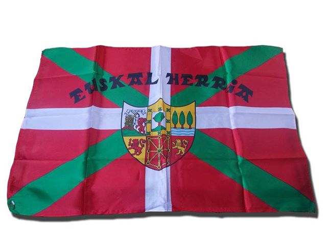 Drapeau Basque avec écusson 7 provinces